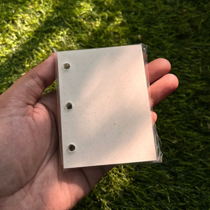 Mini transparent kawaii 3 hole transparent ring binder for journaling