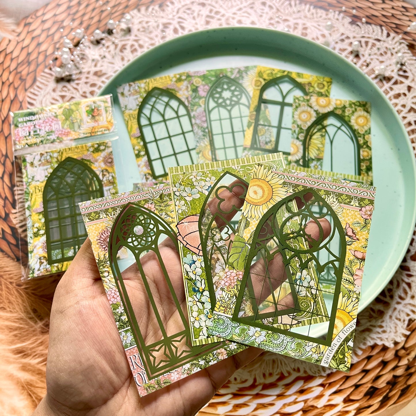 10 Pcs Windowsill Garden Series Window Frame Stickers