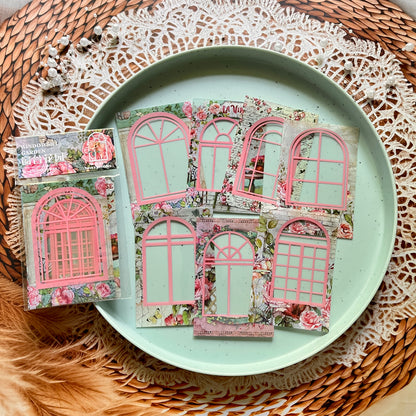 10 Pcs Windowsill Garden Series Window Frame Stickers