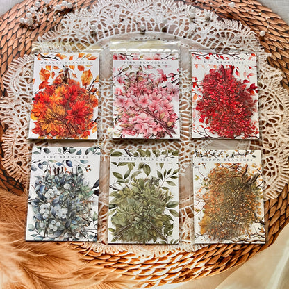 20 Pcs Branches and Leaves Series Decorative Stickers