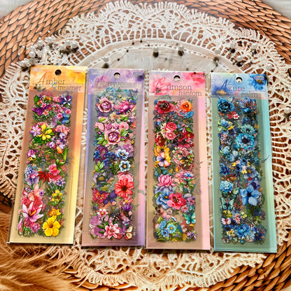 10 sheets Flow Flower Language Pet Sticker Sheets