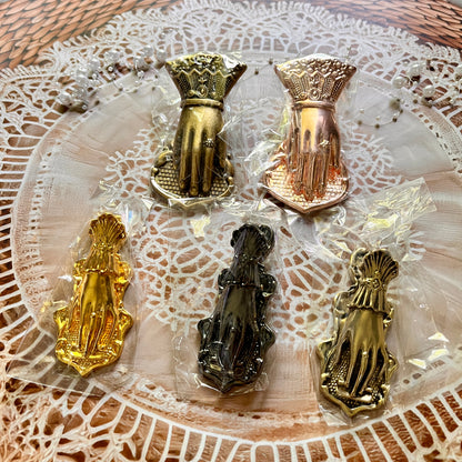 1 Pc Noblewoman's Hand Vintage Handbook Metal Clip