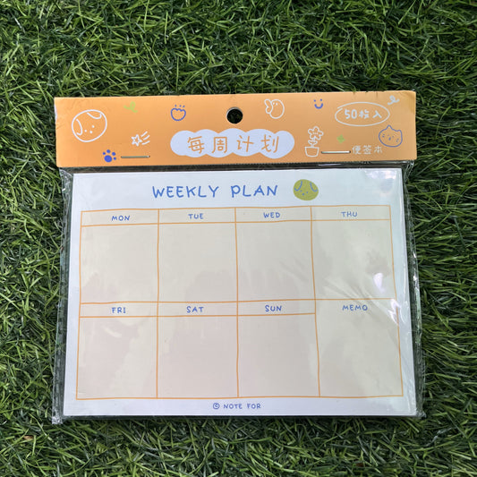 Kawaii memo pads ( non sticky) montly and weekly planners