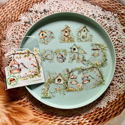 10 Pcs Bird Language Little Bird House Series Vintage Stickers