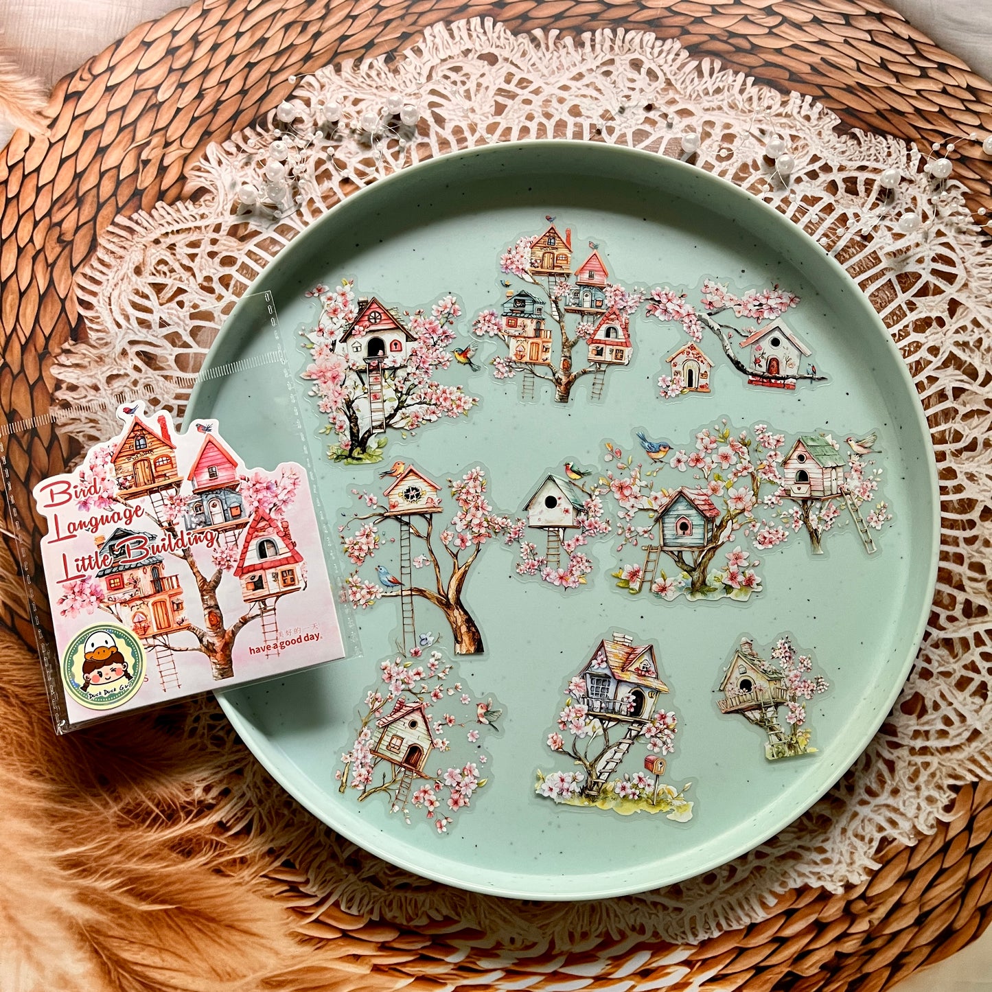 10 Pcs Bird Language Little Bird House Series Vintage Stickers