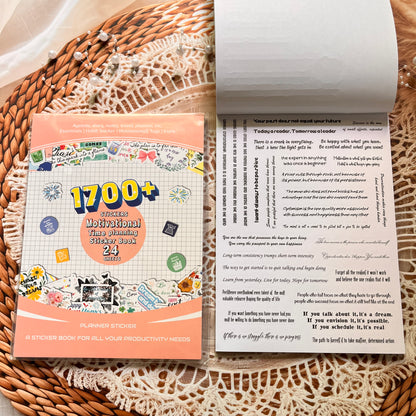 24 Sheets Aesthetics Boho Watercolor Planner Sticker Book