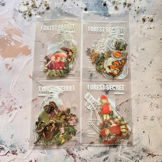 30 Pcs Beautiful Day Forest Secrets Series Bottle Stickers