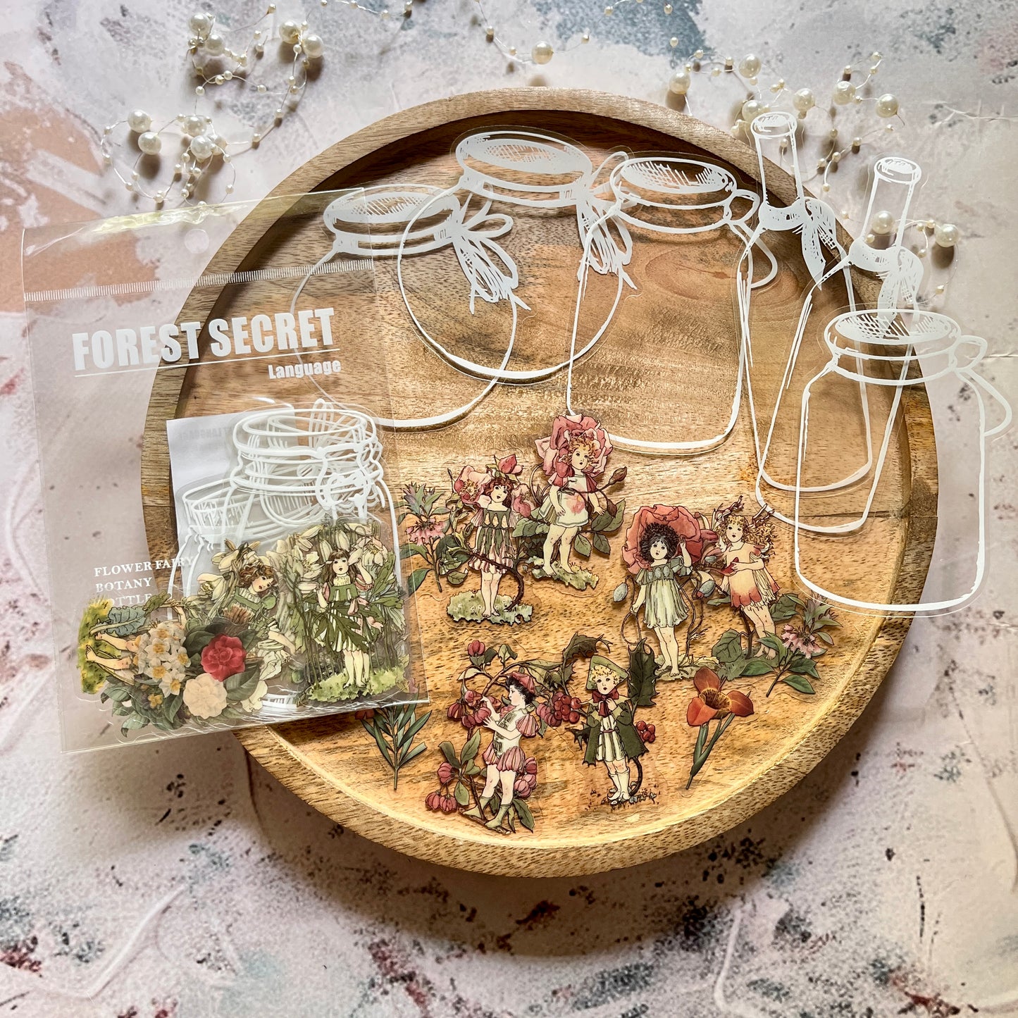 30 Pcs Beautiful Day Forest Secrets Series Bottle Stickers