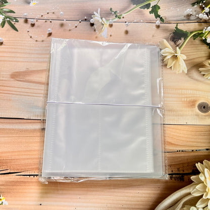 1 Pc Large Capacity Transparent Frosted PP Strap Sticker Organizer Book