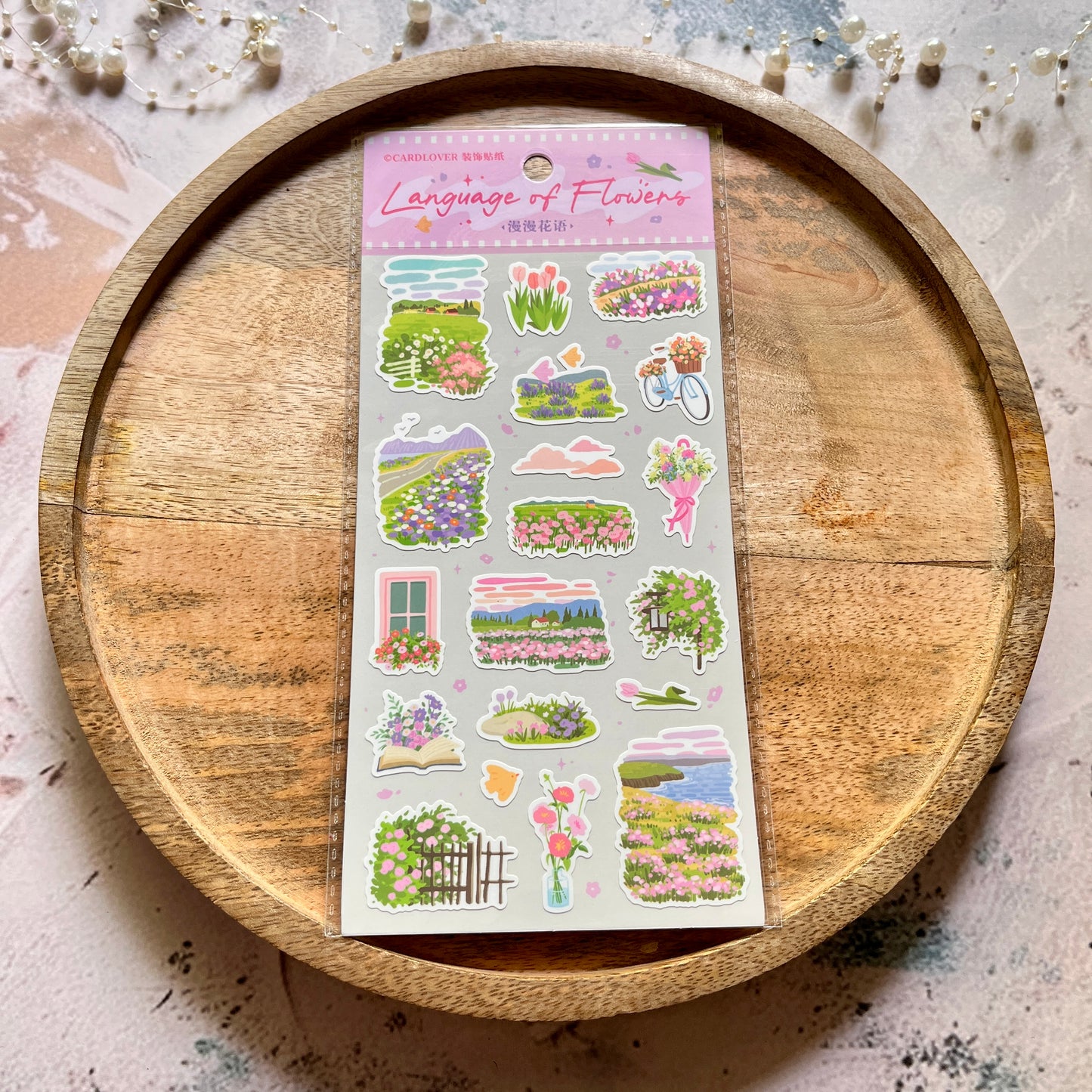 1 Pc Synthetic paper flowers know pretty illustrations decorative stickers