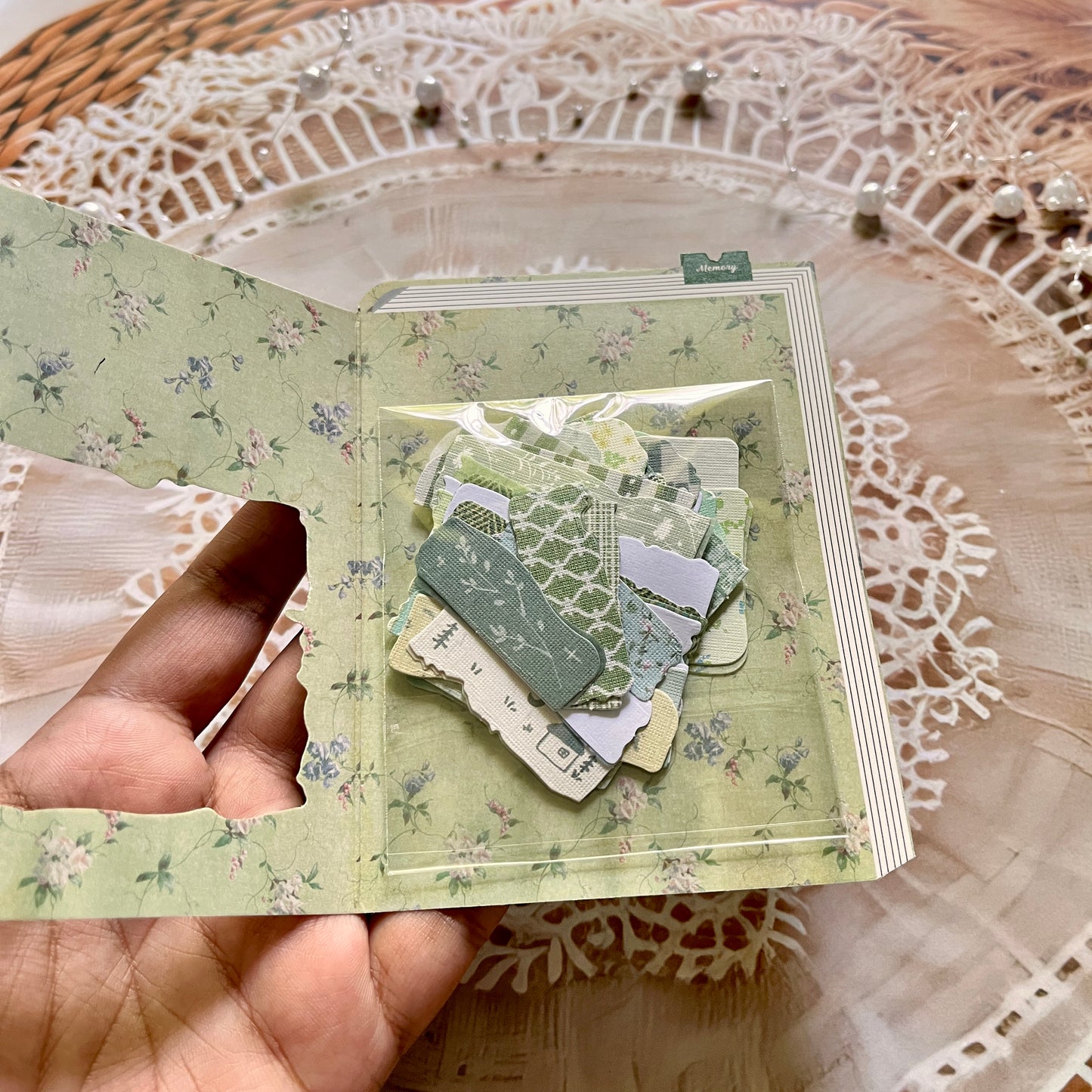 50 pcs Fragment Fabric Series Vintage stickers