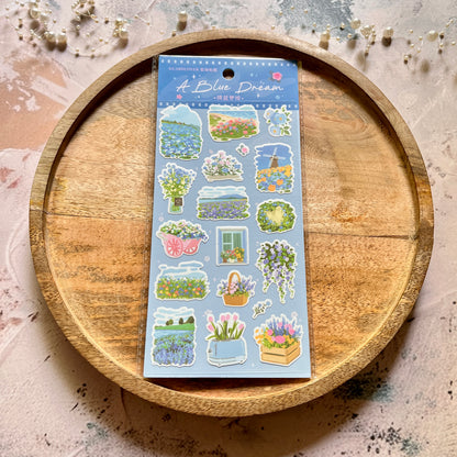 1 Pc Synthetic paper flowers know pretty illustrations decorative stickers