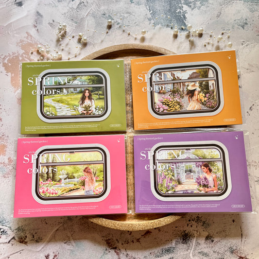 20 Spring Color Series Spring Garden Landscape Stickers book