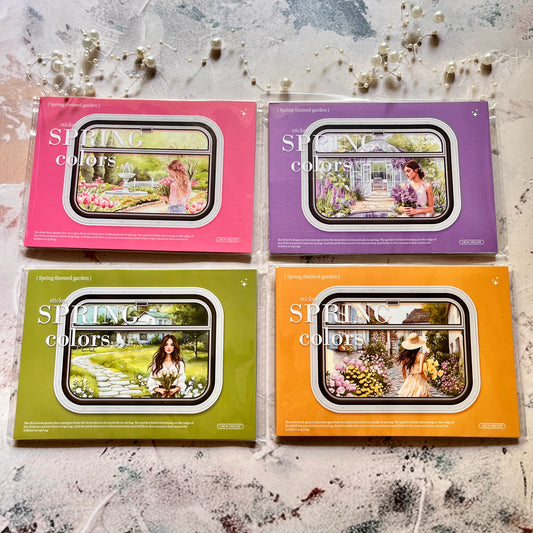20 Spring Color Series Spring Garden Landscape Stickers book