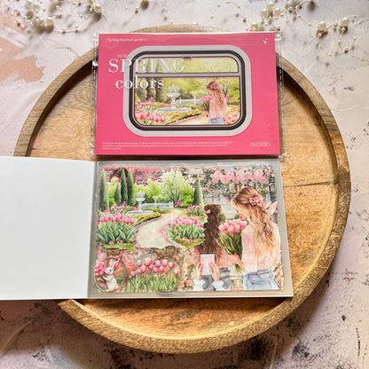20 Spring Color Series Spring Garden Landscape Stickers book