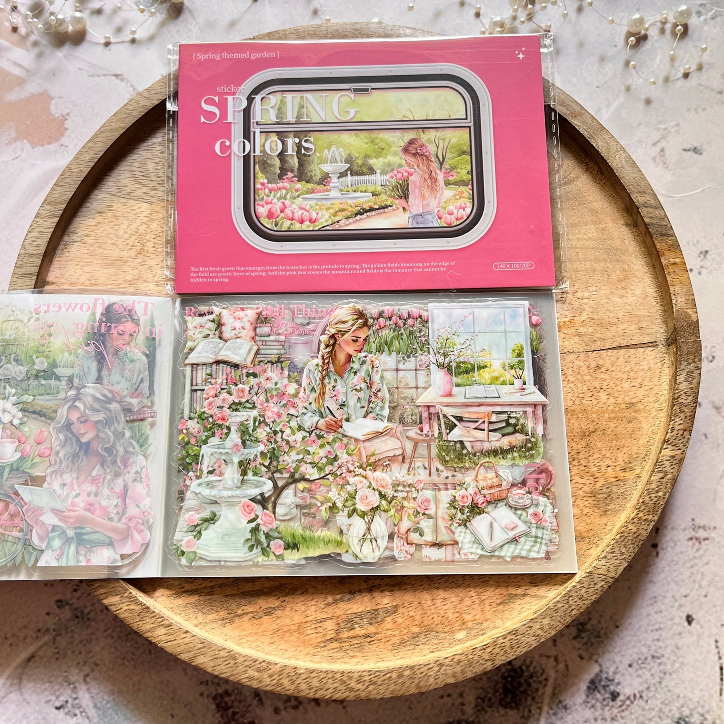 20 Spring Color Series Spring Garden Landscape Stickers book
