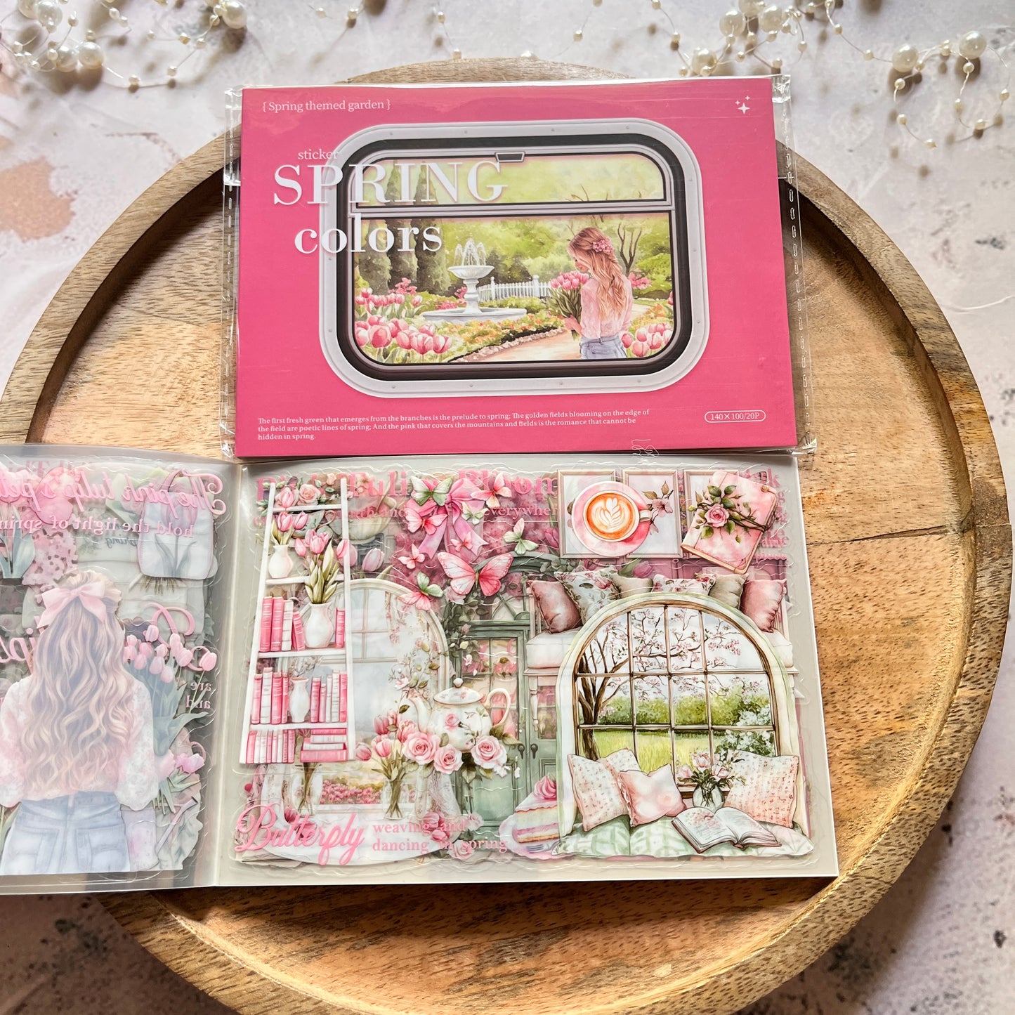 20 Spring Color Series Spring Garden Landscape Stickers book