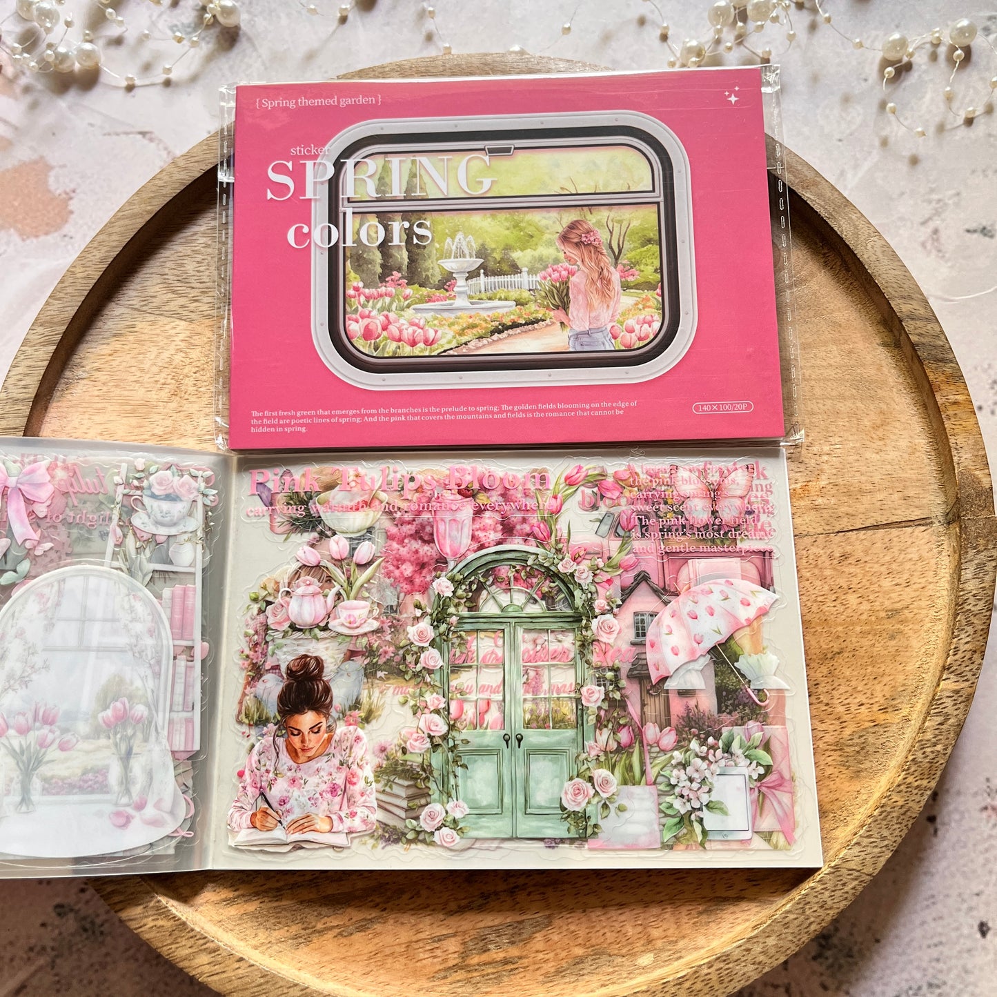 20 Spring Color Series Spring Garden Landscape Stickers book
