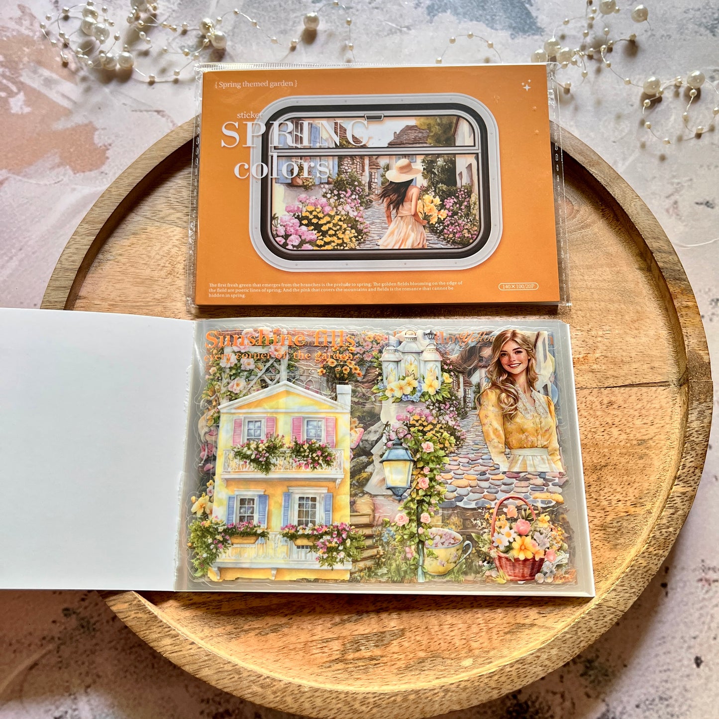 20 Spring Color Series Spring Garden Landscape Stickers book