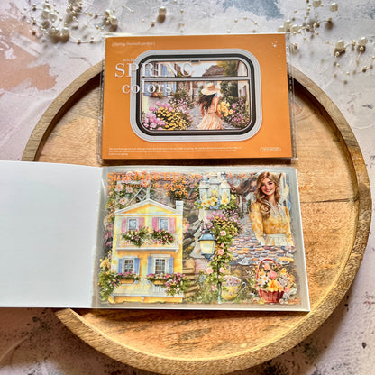 20 Spring Color Series Spring Garden Landscape Stickers book