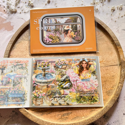 20 Spring Color Series Spring Garden Landscape Stickers book