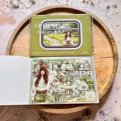 20 Spring Color Series Spring Garden Landscape Stickers book