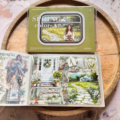 20 Spring Color Series Spring Garden Landscape Stickers book