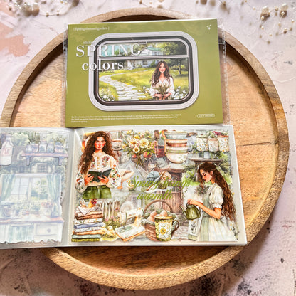 20 Spring Color Series Spring Garden Landscape Stickers book