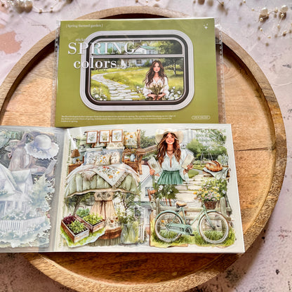 20 Spring Color Series Spring Garden Landscape Stickers book
