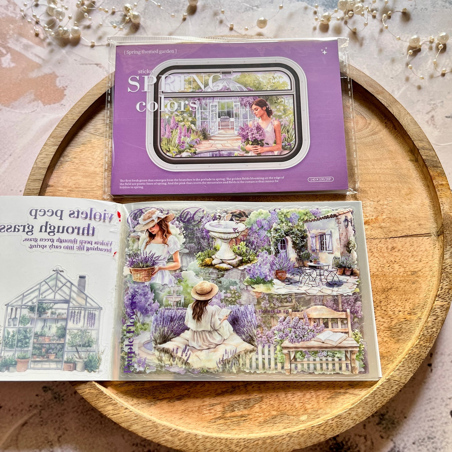 20 Spring Color Series Spring Garden Landscape Stickers book