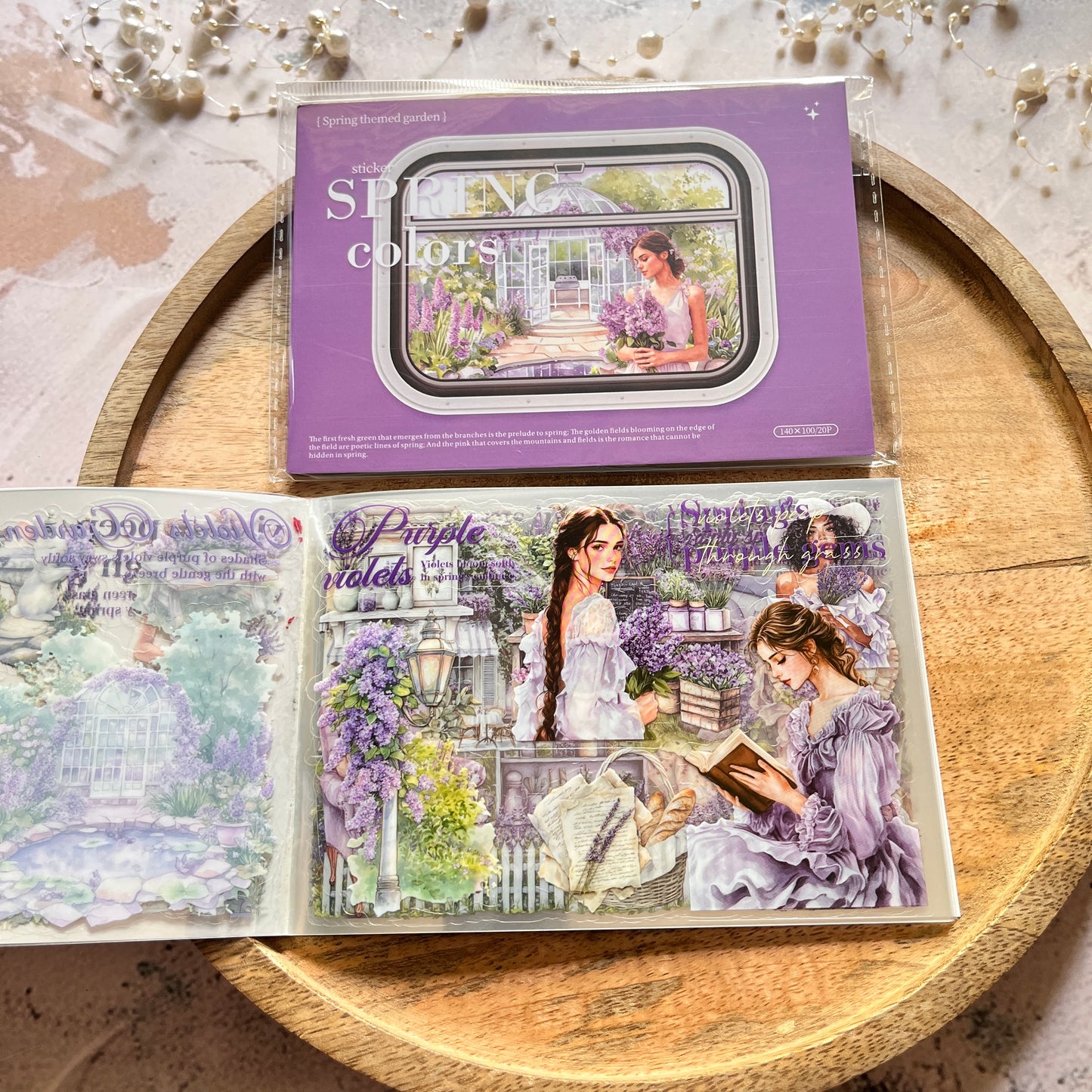 20 Spring Color Series Spring Garden Landscape Stickers book
