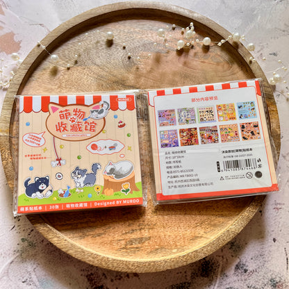 30 sheets Cute Animal and Character designed by Muroo Sticker Book