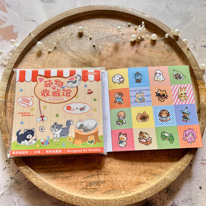 30 sheets Cute Animal and Character designed by Muroo Sticker Book