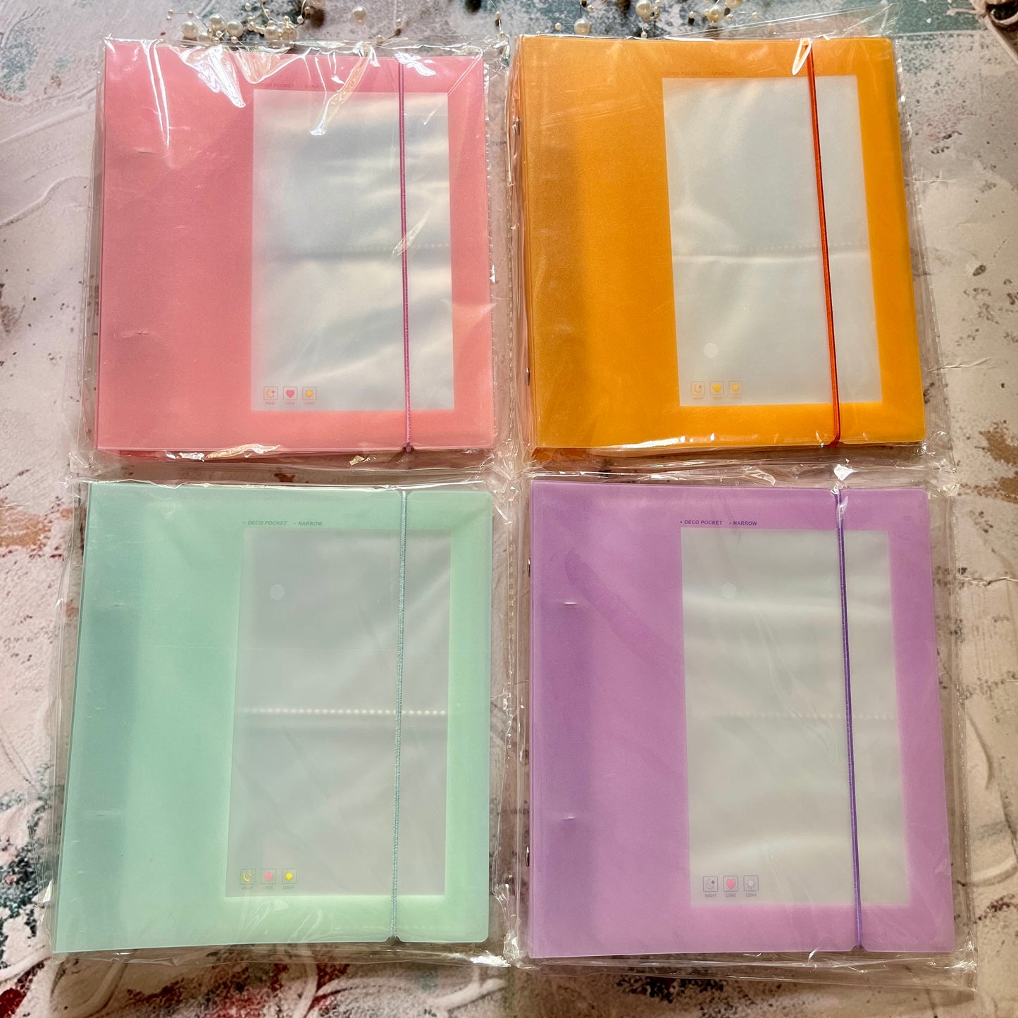 1 Pc Strap Storage Candy Color Removable Loose-leaf Storage Folders for Stickers