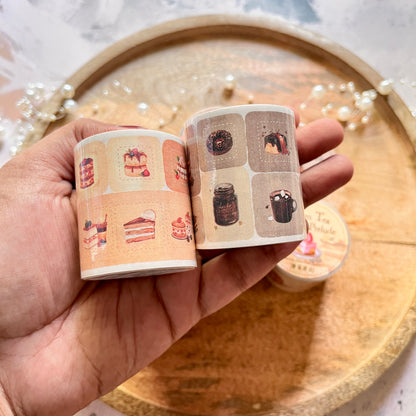 1 Roll Warm Tea Light Series Tea Themed Retro Tape