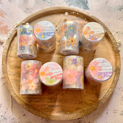 1 roll special oil die-cutting daisy small fresh floral Tape