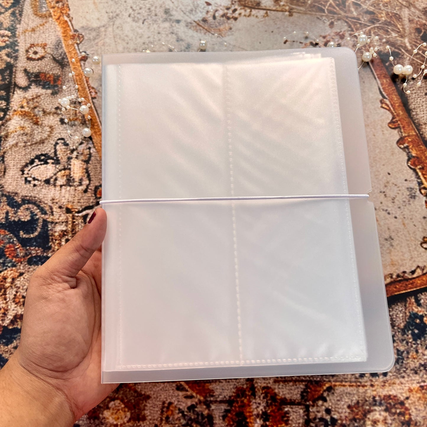 1 Pc Large Capacity Transparent Frosted PP Strap Sticker Tape Organizer