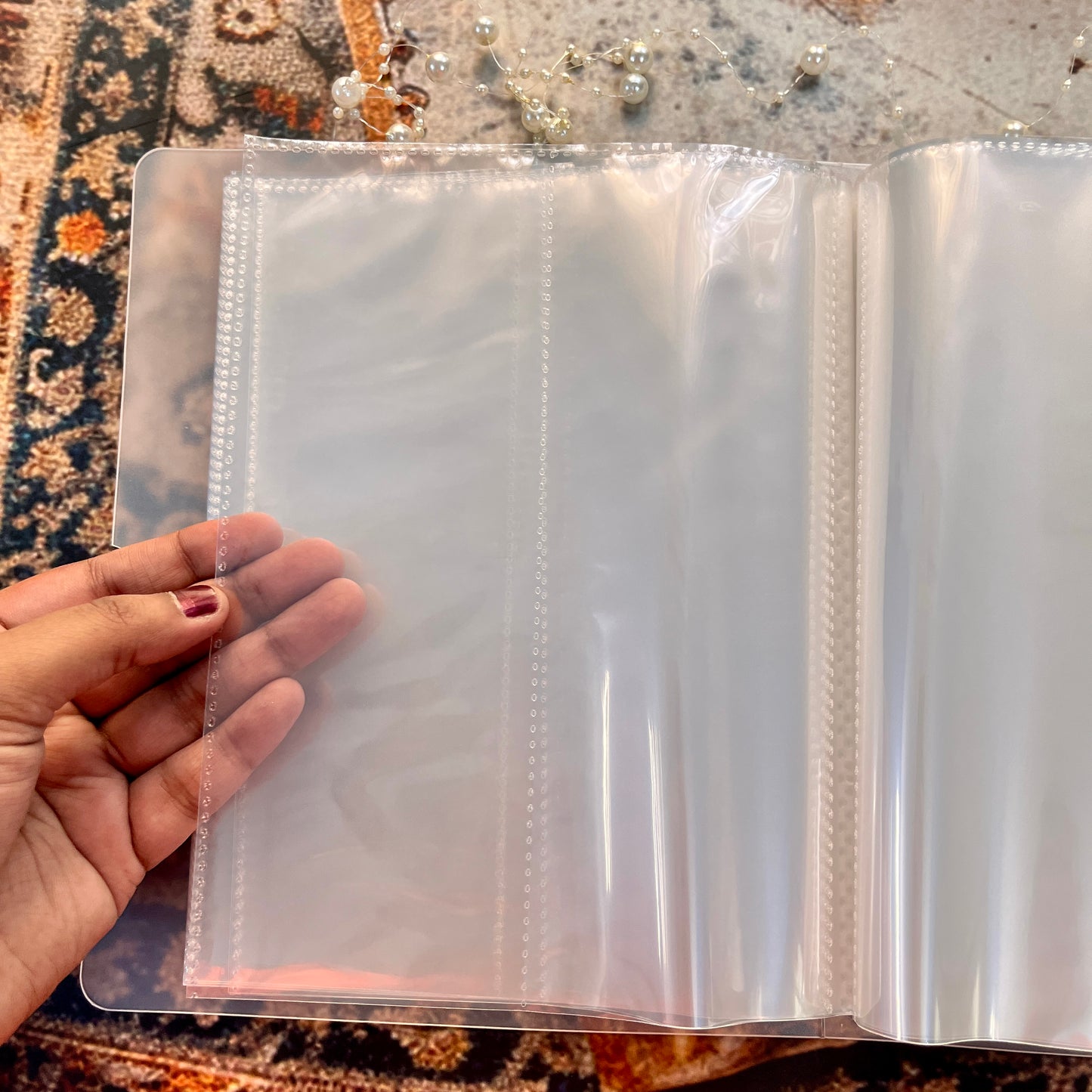 1 Pc Large Capacity Transparent Frosted PP Strap Sticker Tape Organizer