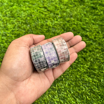 15mm*500cm/ Roll Simple Plaid Basics Special Oil Washi Tape