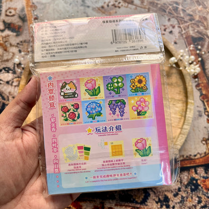 24 Sheets Pixel Art Scrapbooking Sticker Book