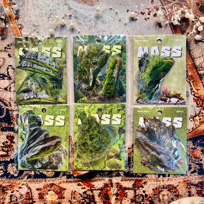20 Pcs Moss Series Wood Themed Decoration Stickers