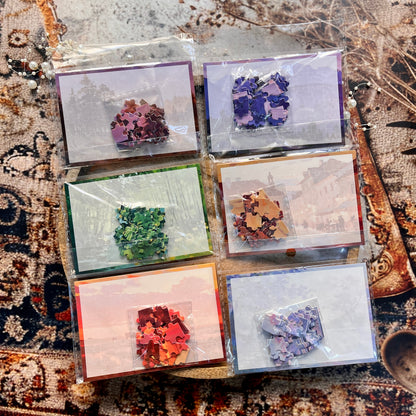 54 Pcs of Puzzle Stickers: Monet Impressions Series Retro Landscape Stickers
