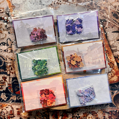 54 Pcs of Puzzle Stickers: Monet Impressions Series Retro Landscape Stickers