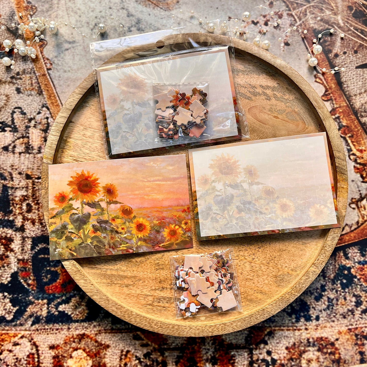 54 Pcs of Puzzle Stickers: Monet Impressions Series Retro Landscape Stickers