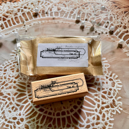 1 Pc Border Stamps Series Small Wooden Rubber stamp for scrapbook