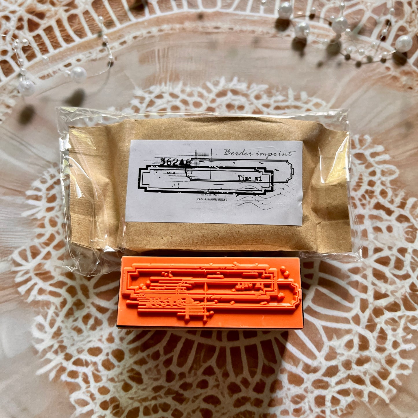 1 Pc Border Stamps Series Small Wooden Rubber stamp for scrapbook
