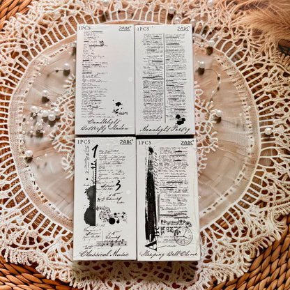 1 Pc Age Poetry Collection Beech Wooden Vintage English Stamp