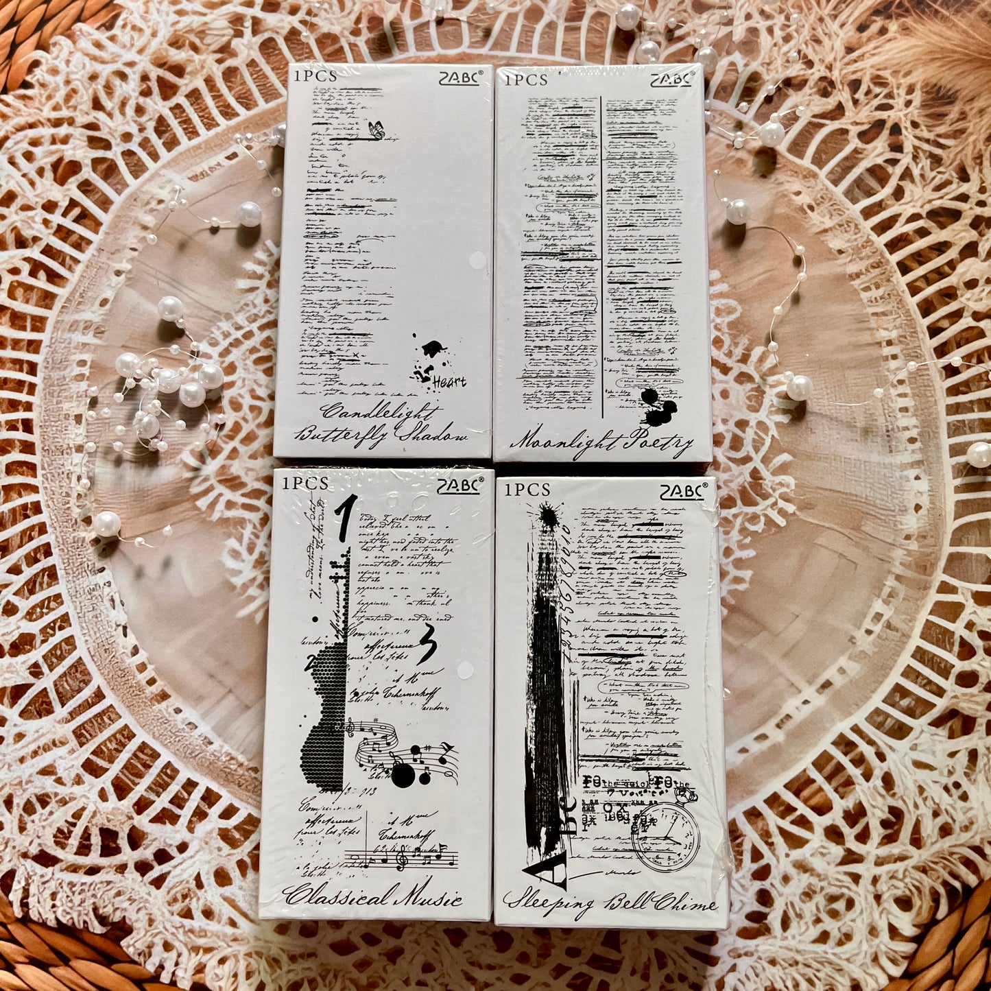 1 Pc Age Poetry Collection Beech Wooden Vintage English Stamp