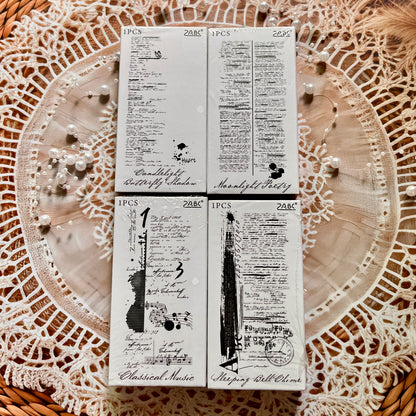 1 Pc Age Poetry Collection Beech Wooden Vintage English Stamp