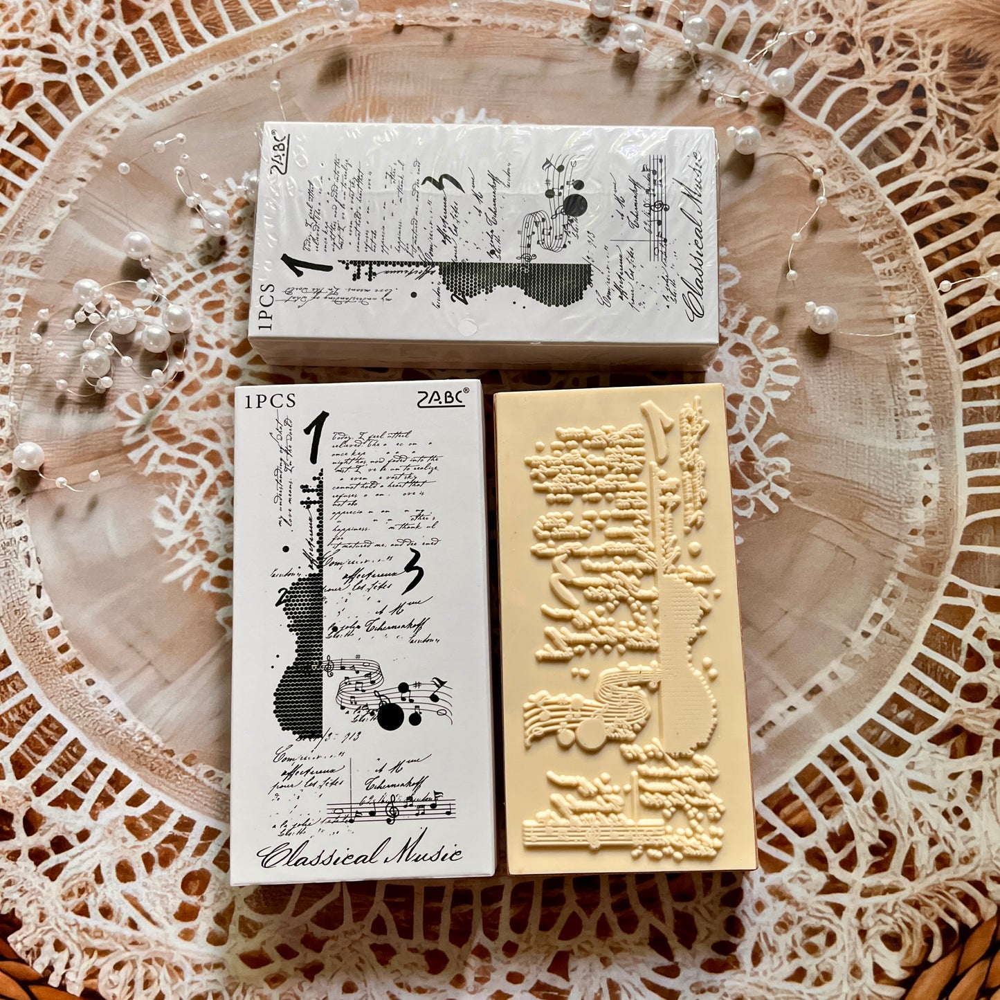 1 Pc Age Poetry Collection Beech Wooden Vintage English Stamp